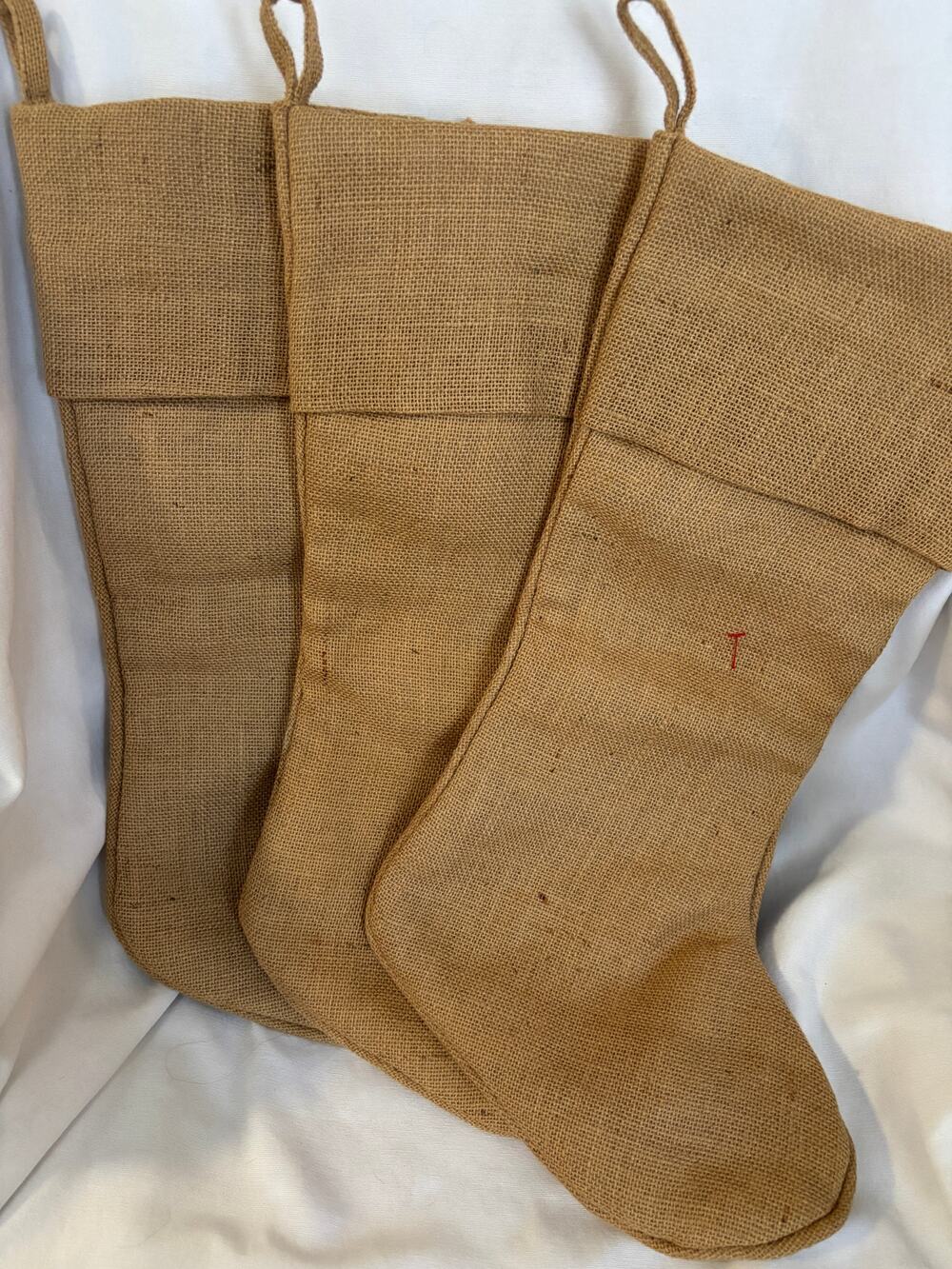 World Market Christmas Stockings (3) Minimalistic Style Jute